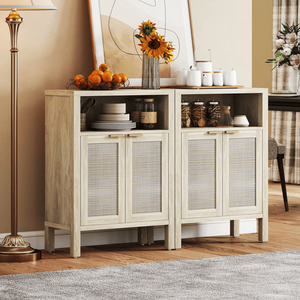 Credenza Ecologica in Legno di Mango e Teak per Sala da Pranzo e Soggiorno, Uso Domestico e in Seminterrato - Product Image 1