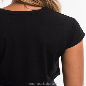 เสื้อยืดออกกำลังกายแขนสั้นสำหรับผู้หญิง พิมพ์โลโก้ตามสั่ง - Product Image 3