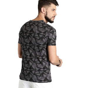 T-shirt pour homme en coton 100 % premium, coupe ajustée, col rond, doux, respirant, manches courtes, couleur unie, décontracté et tendance - Product Image 3