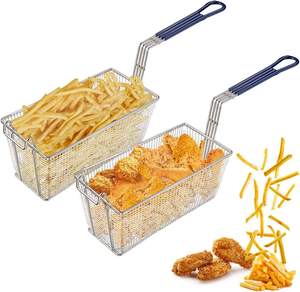Panier de friteuse robuste à poignée antidérapante pour frites, poisson et saucisses, idéal pour les cuisines commerciales et les restaurants - Vente en gros - Product Image 4