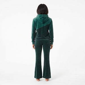 Ensemble sweat-shirt à capuche et pantalon de jogging en velours pour femme, deux couleurs, léger, respirant, tenue de sport d'hiver - Product Image 2