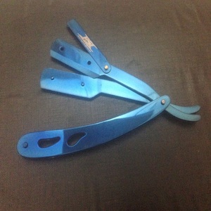 Professional Barber Folding Shaving <b>Razor</b> Gold Single Half Blade Straight Edged <b>Razors</b> with Custom Logo <b>Men</b> Barber Edge <b>Razor</b> - Product Image 2