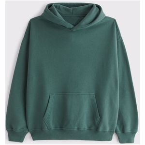 Sweat-shirt à capuche oversize pour homme en molleton uni avec poche, décontracté, pull d'automne, coupe classique, 100 % coton tricoté - Product Image 1