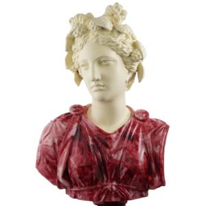 Nouveau Design 55cm Statue en Résine Blanche Melpomène Muse Couleur Personnalisée Ange Sculpture Art Déco Résine Artisanat Blanc But Décoratif - Product Image 1