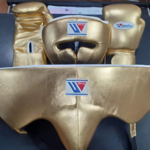 Guantes de Boxeo Personalizados con Cierre de Velcro, Protector de Mejillas, Protector de Cabeza y Protector Inguinal, Guantes de Entrenamiento de Sanda y Kick Boxing, Cuero Vacuno Genuino - Product Image 1