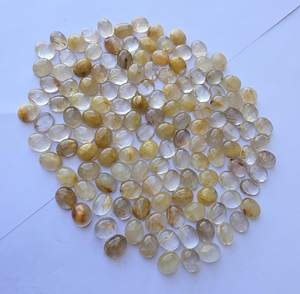 Natural Golden Rutile Cabochon Oval Flat Back Gemstone For Jewelry Making <b>Healing</b> <b>Crystal</b> Gemstone - Product Image 2