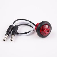 Feux de position latéraux LED ronds miniatures de 3/4 po avec montage à œillet et connecteurs bullet, étanches et scellés, pour bateaux, remorques et camions