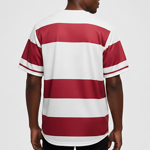 Maillots de baseball personnalisés pour hommes, en polyester sublimé, grandes tailles, respirants, anti-bactériens, athlétiques et personnalisables - Product Image 3