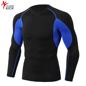 Camiseta de Manga Larga para Hombre, Protección UV, Transpirable, Secado Rápido, Ajuste Elástico, Ropa Deportiva de Compresión para Natación y Playa - Product Image 1