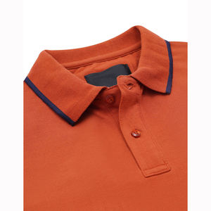 High Quality 100% Cotton Slim Fit Knitted for T-Shirt Custom Logo Formal Garment Washed Turtleneck Collar Short Sleeve 480g - Product Image 3