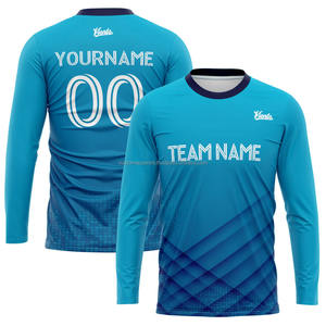 Camiseta de Manga Larga Unisex de Lujo al por Mayor, con Logotipo Personalizado, Corte Regular, Ecológica, de Secado Rápido, Poliéster/Algodón para Hombre - Product Image 1