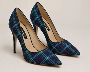 Zapatos de Tacón Alto de Moda de Lujo para Mujer, Diseño Personalizado, Estilo Escocés, con Estampado de Tartán, para Boda - Product Image 1