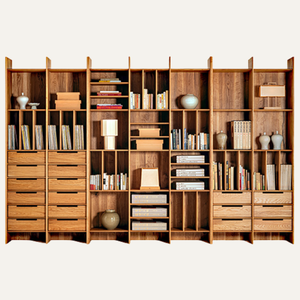 Étagère bibliothèque moderne en bois massif pour le salon - Product Image 3