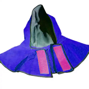 Casque de soudage personnalisé OEM en cuir de vachette respirant, ignifuge, avec fermeture auto-agrippante pour soudeurs - Product Image 6