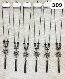 จี้คริสตัลรูปดาวประดับดอกไม้สไตล์อิสลาม PingBling พร้อมสร้อยคอยาวพู่ห้อยสำหรับผู้หญิง สีเทาเมทัลลิก ของขวัญแฟชั่น เครื่องประดับ - Product Image 1