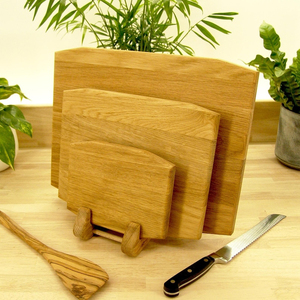 Premium Wooden Chopping <b>Board</b> Set Features A Nesting Trio Design Stored Neatly A Matching Countertop Stand For Cutting Vegies - Product Image 1