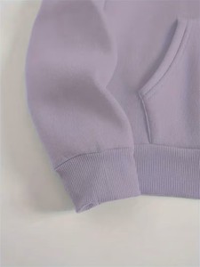 Ensemble de survêtement unisexe en polaire violet décontracté pour l'hiver, motif floral, sweat à capuche zippé intégral et pantalon de jogging, séchage rapide, style urbain - Product Image 6