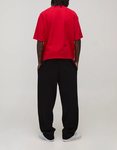 T-shirt gaufré ample et carré pour homme, 100 % coton tricoté 240 GSM, avec logo OEM, vente en gros, style streetwear, épaules tombantes, collection été - Product Image 5