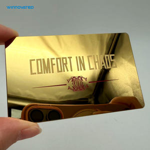 Tarjeta NFC <span class=keywords><strong>de</strong></span> Metal Personalizada en Acero Inoxidable Dorado y Negro, Venta Caliente - Product Image 3