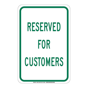 Señalización de Tráfico para Estacionamiento Interior y Exterior, Reservada para Clientes de Brady - Product Image 1