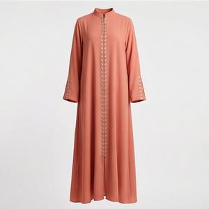 ชุดกิโมโนแบบ OEM ปี 2025 เสื้อคลุมอาบายะ ผ้าโพลีเอสเตอร์เนื้อนุ่ม ยืดหยุ่นสูง หนาขึ้น สำหรับผู้หญิงมุสลิม คอวี แขนยาว เหมาะสำหรับงานปาร์ตี้ รอมฎอน งานแต่งงาน - Product Image 1