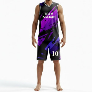 Uniforme de basket-ball respirant de haute qualité, grande taille, maillot de club d'été, impression numérique, 100 % polyester, sans manches, unisexe - Product Image 4