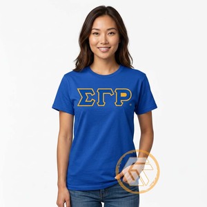 Camiseta de la Hermandad Femenina GREEK TREASURES Sigma Gamma Rho, 100% Algodón Jersey, Cuello Redondo, Manga Corta, Antiarrugas, para Verano - Product Image 4