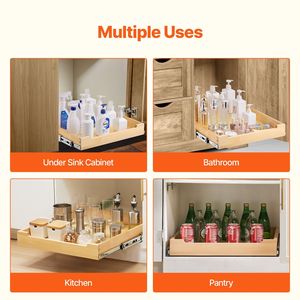 Organisateur de placard coulissant robuste 20 po L x 21 po P avec tiroir inférieur en bois à fermeture amortie et glissières de tiroir à fermeture douce - Product Image 3