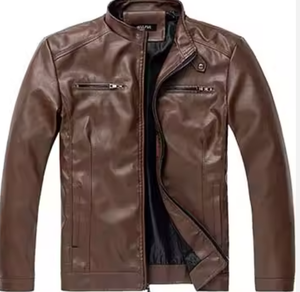Veste en cuir à capuche entièrement zippée pour homme, sur mesure, haut de gamme, au design moderne et tendance pour l'hiver, style streetwear - Product Image 5