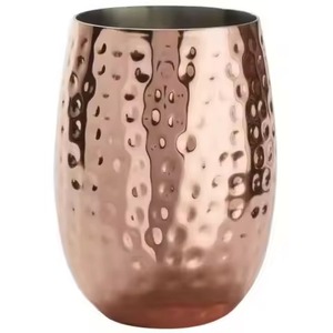 Verre à eau artisanal 100% cuivre pur 16 oz, design luxueux, fabriqué à la main, écologique, résistant à la chaleur, passe au lave-vaisselle - Product Image 5