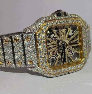Montre automatique mécanique en moissanite, style hip-hop, luxe, sertie de diamants VVS, pour hommes - Product Image 5