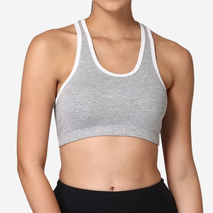 Soft Comfortable Seamless Activewear <b>Top</b> – <b>Low</b> Cut Criss Cross <b>Back</b> Sports Bra Wholesale - Product Image 2