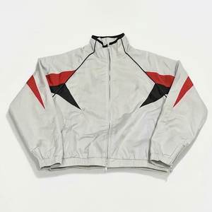 RTS High Demand Custom Logo White Men's Nylon <b>Wind</b> <b>Breaker</b> Panel With Shorts Set For Summer Knitted Set Streetwear Zipper Jacket - Product Image 2