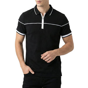 Camiseta Polo de Golf Personalizada para Hombre, Manga Corta, Cierre de Cremallera, Tejido Transpirable, Corte Ajustado, Precio al por Mayor - Product Image 2