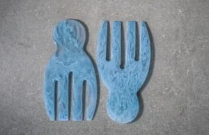 Modern Resin Salad Server Set Decorative <b>Spoon</b> Fork <b>Serving</b> Utensils Handmade Cutlery Kitchen Use Party Eco-Friendly Dishwasher - Product Image 4