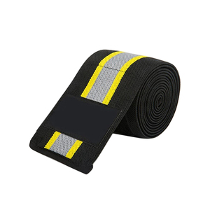 Unisex <b>Knee</b> <b>Wrap</b> Breathable Adjustable Support for Weightlifting Training Black with Gray Line <b>Knee</b> <b>Wrap</b> - Product Image 2