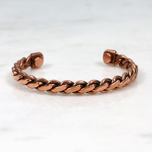 Brazalete de Terapia Magnética de Cobre Trenzado Hecho a Mano para Hombres y Mujeres - Brazalete Curativo Ajustable - Product Image 3