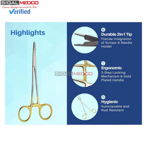 Porte-aiguille Olsen Hegar manuel en acier inoxydable allemand pour chirurgie générale - Product Image 3