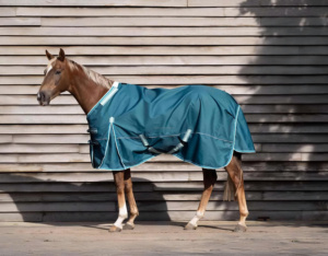 Couverture d'extérieur pour cheval en forme de U, respirante, légère, 1200D, pour dressage, avec col détachable, pour toutes les saisons, confort et protection - Product Image 1