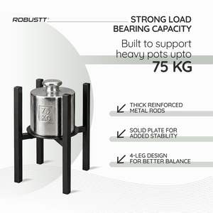 Support de plante en métal réglable à 4 pieds, deux options de hauteur pour pots de 8 à 12 pouces, support de plante décoratif moderne pour l'intérieur et l'extérieur - Product Image 2