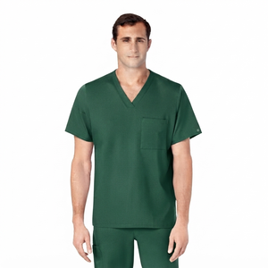 Custom Made Comfortable Woven Spandex Medical <b>Scrub</b> Shirts <b>Plus</b> <b>Size</b> Lightweight Hospital Uniforms for Sale - Product Image 5
