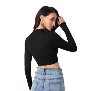 Top Corto para Mujer, Estilo Urbano Moderno, Estética Vintage, Material Transpirable y Fresco, Acabado Fino, Gran Venta - Product Image 2