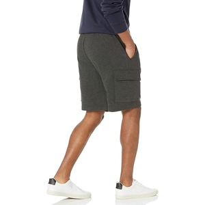 Men's Cotton Heavyweight Fleece Solid Cargo <b>Shorts</b> Breathable Waterproof Anti-Wrinkle Casual <b>Sweatpants</b> with Warm Pockets - Product Image 2