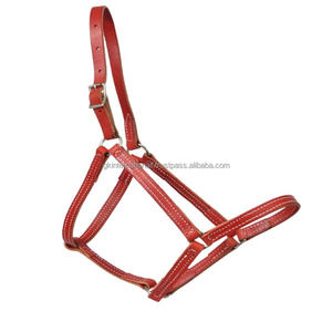 Cuello de cabeza personalizado, cabestro de caballo de cuero de sillín genuino con accesorios de latón macizo, cabestro de PVC de cuero para montar a caballo al por mayor - Product Image 3