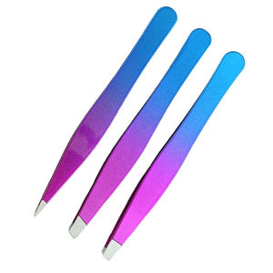 High Quality Stainless Steel Tweezers Set <b>Pointed</b> Tip Professional Eyebrow Tweezer Set - Product Image 2