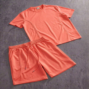 CLOVIX SPORTS Men Summer Casual Short Set Cotton T <b>Shirt</b> And Shorts Two Piece Outfit Breathable Fabric Streetwear Fashion - Product Image 1