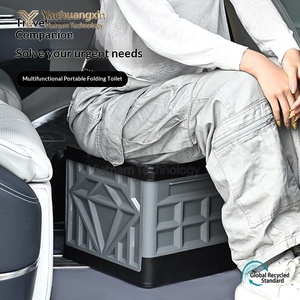 ห้องน้ำพับได้แบบพกพาสำหรับรถยนต์ แคมป์ปิ้ง ท่องเที่ยวขับรถด้วยตัวเอง ห้องน้ำฉุกเฉินสำหรับเดินทางกลางแจ้ง ที่นั่งน้ำห้องน้ำเคลื่อนที่ ป้องกันกลิ่น - Product Image 5
