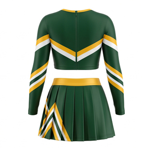 Conjunto de Uniforme de Animadora Personalizado con Estampado Frontal para Adultos, Conjunto de Ropa Deportiva Elástica Sublimada para Equipo de Baile, Spandex/Poliéster - Product Image 2