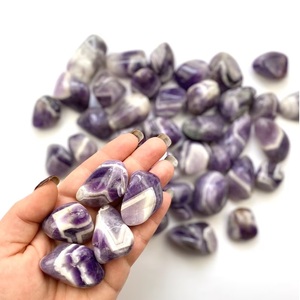 Piedras de Amatista Chevron Natural Pulidas a Mano, Cristal Morado Curativo para Feng Shui, Meditación, Reiki, Chakra, Decoración Energética - Product Image 6