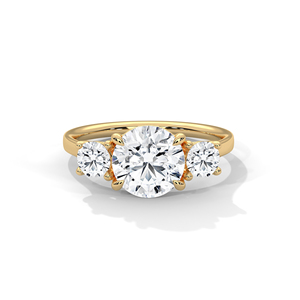 แหวนเพชรทองคำ 14K เพชรเพาะเลี้ยงในห้องปฏิบัติการ แหวนทองคำแท้ 18K สำหรับผู้หญิง สไตล์คลาสสิก รับรองโดย IGI แหวนหมั้น แหวนครบรอบ - Product Image 2